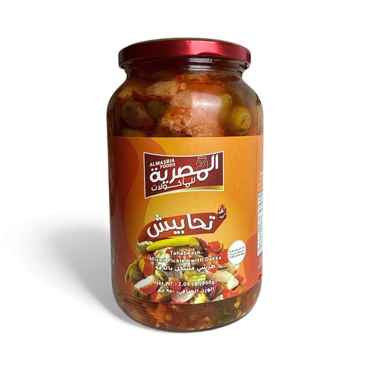 Al Masria Foods Mixed Pickled With Dakka (Tahabeash) 12x950g