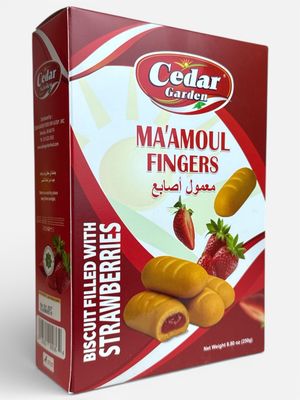 Cedar Garden Ma’amoul Finger Biscuit Filled With Strawberries 12x250g