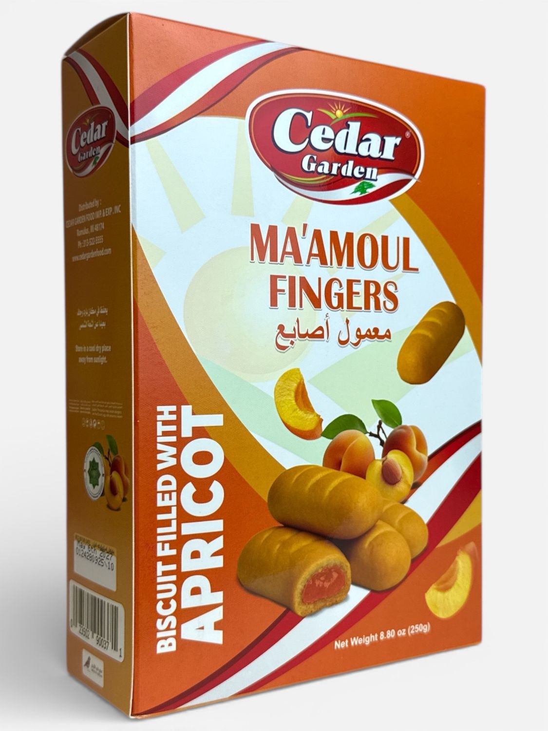 Cedar Garden Ma’amoul Finger Biscuit Filled With Apricot 12x250g