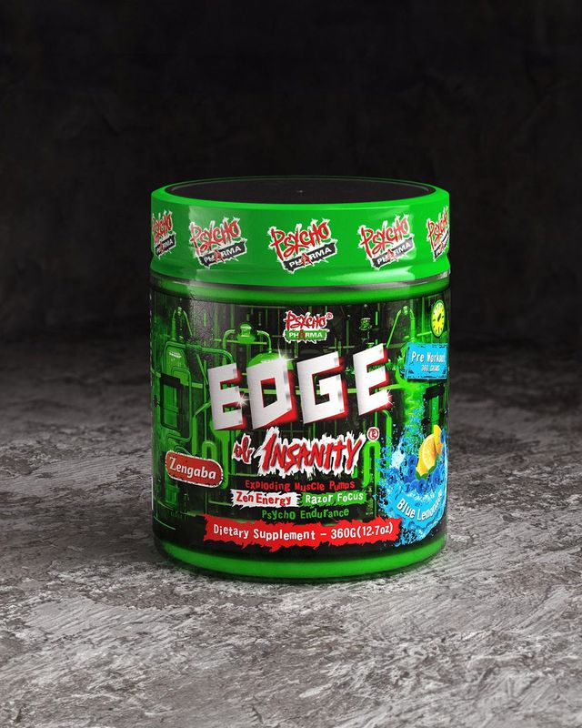 Psycho Pharma Edge of Insanity Pre-workout  - blue lemonade