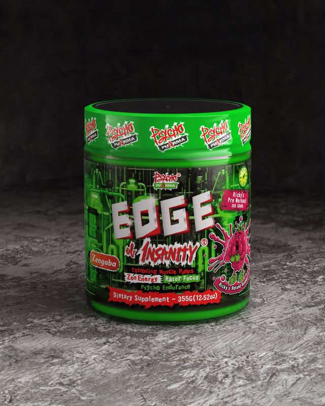 Psycho Pharma Edge of Insanity Pre-workout  - Ricky's rotund raspberry