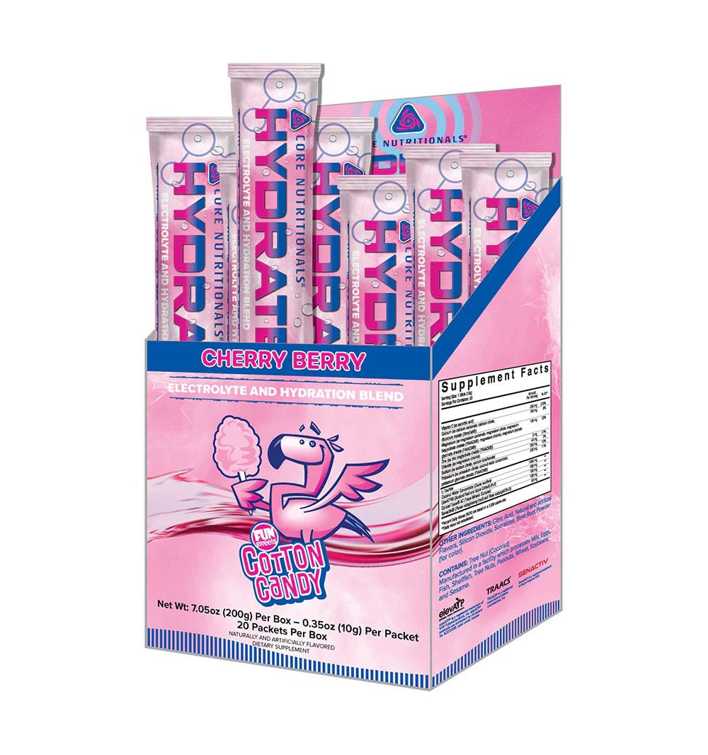 Core Nutritionals Hydrate (20 packets) - fun sweets cherry berry
