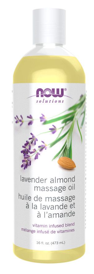 NOW Lavender almond massage oil