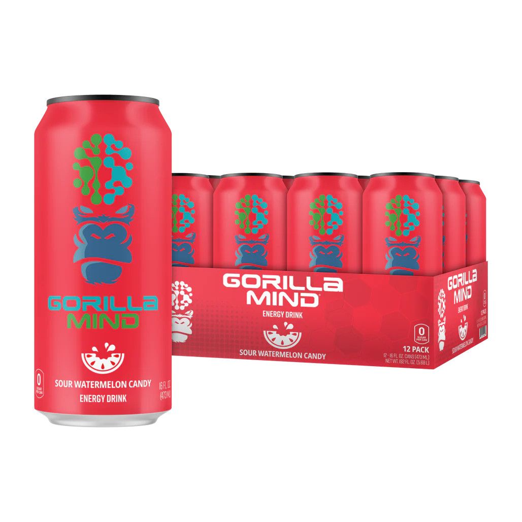 Gorilla Mind Energy RTD - sour watermelon candy