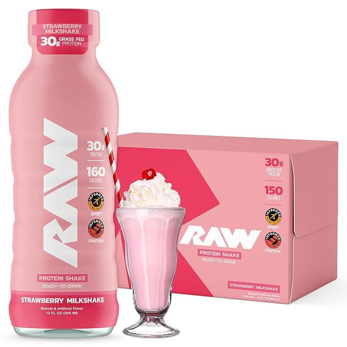 RAW Nutrition Protein RTD - strawberry milkshake