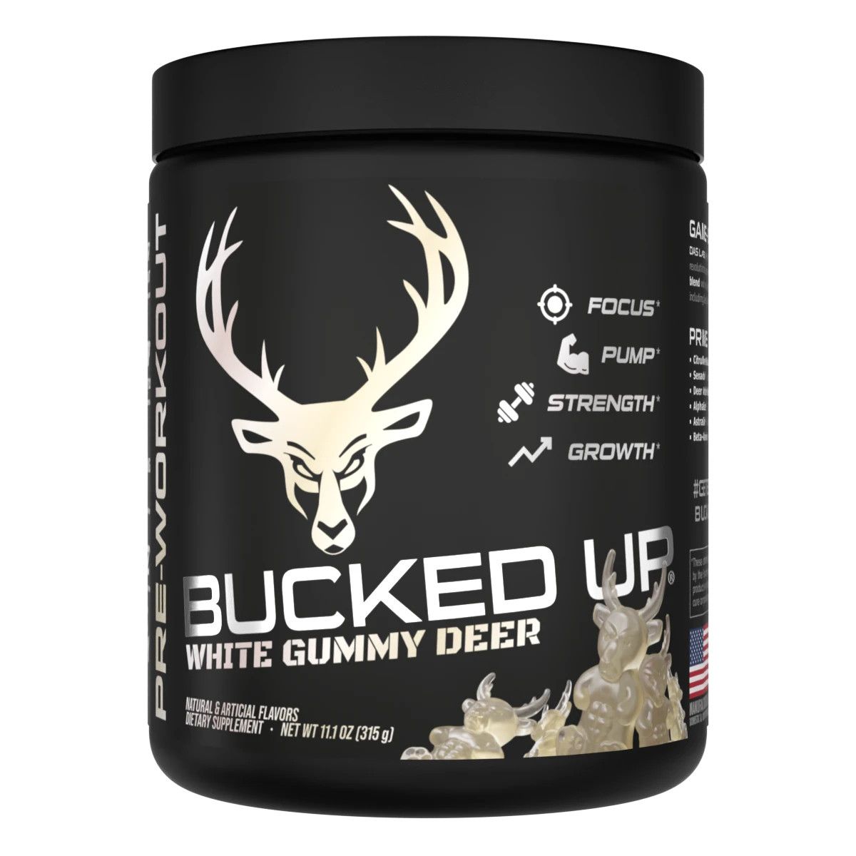 DAS Labs Bucked Up Pre-Workout White Gummy Deer