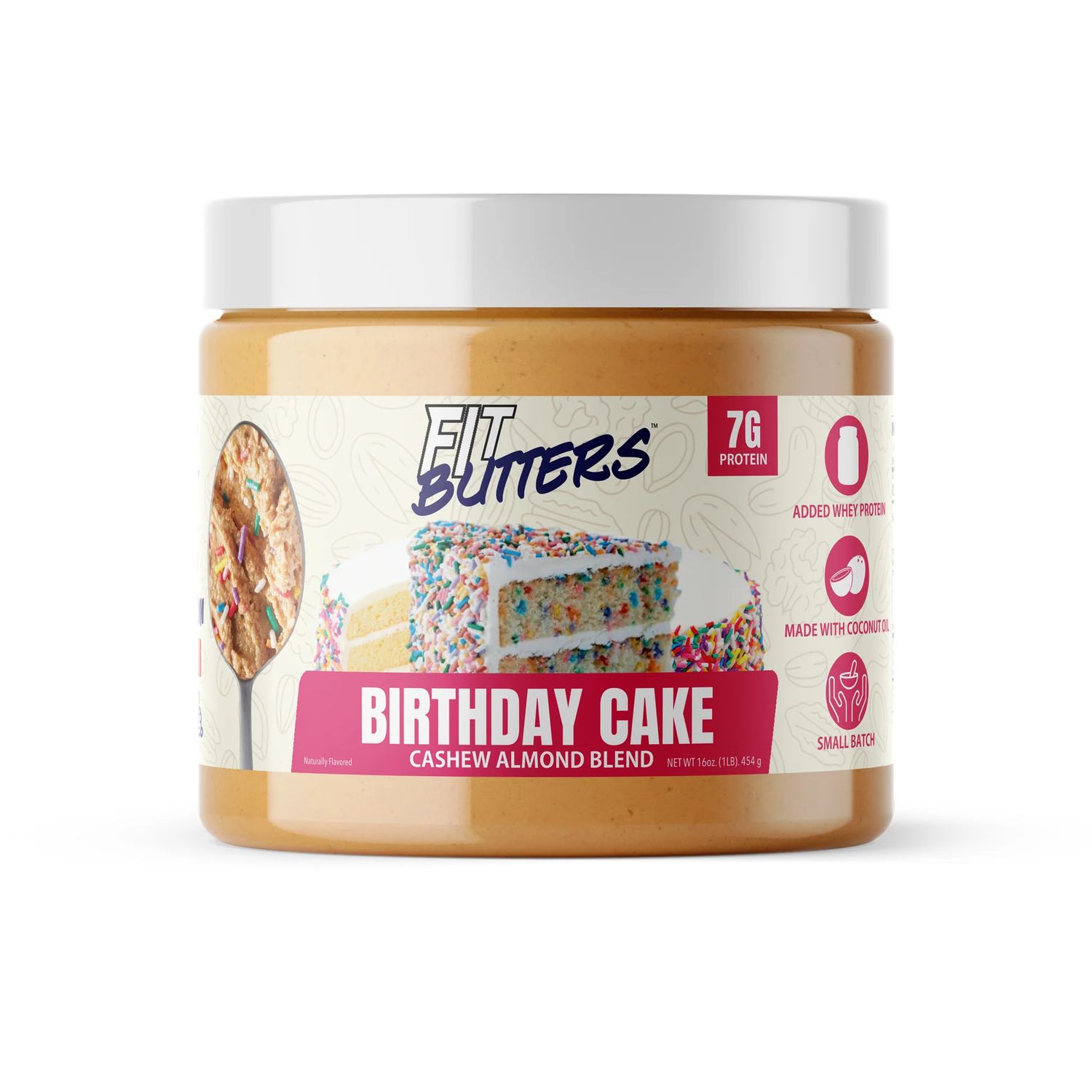 Fit Butters birthday cake cashew/almond butter