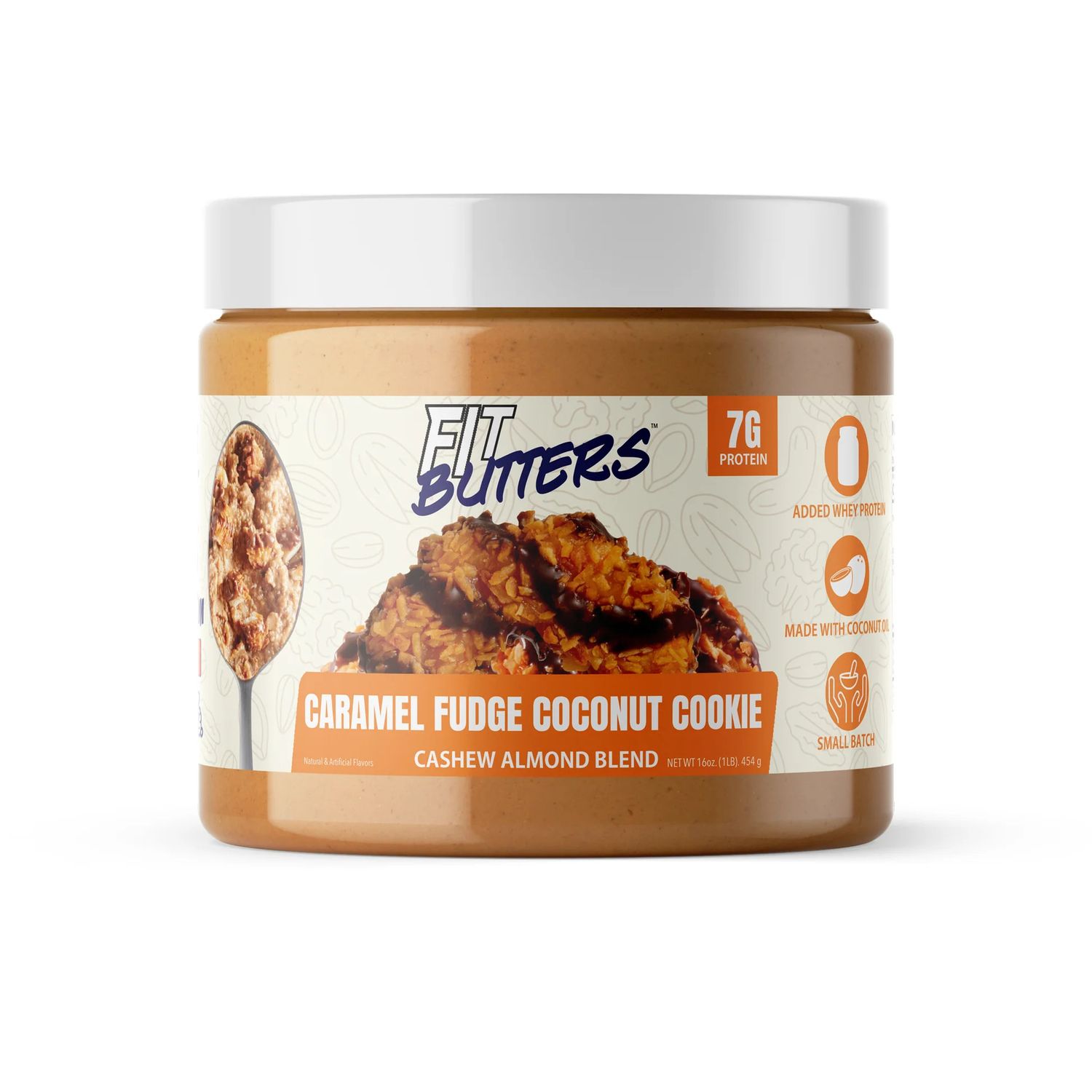 Fit Butters caramel fudge coconut cookie cashew/almond butter