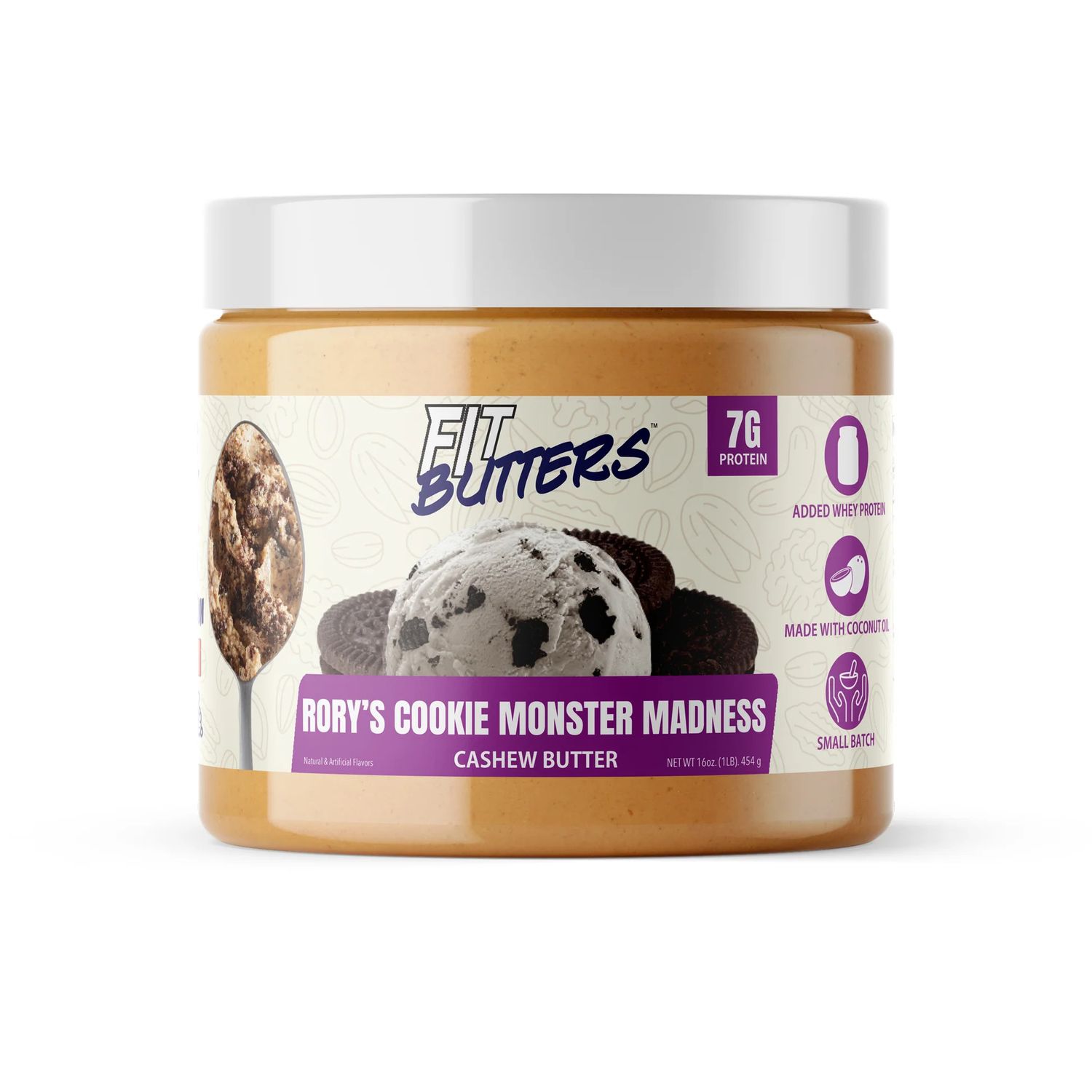 Fit Butters Rory&#39;s cookie monster madness cashew butter