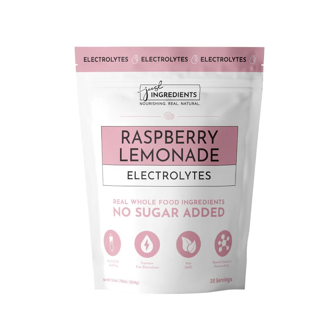 Just Ingredients raspberry lemonade electrolytes