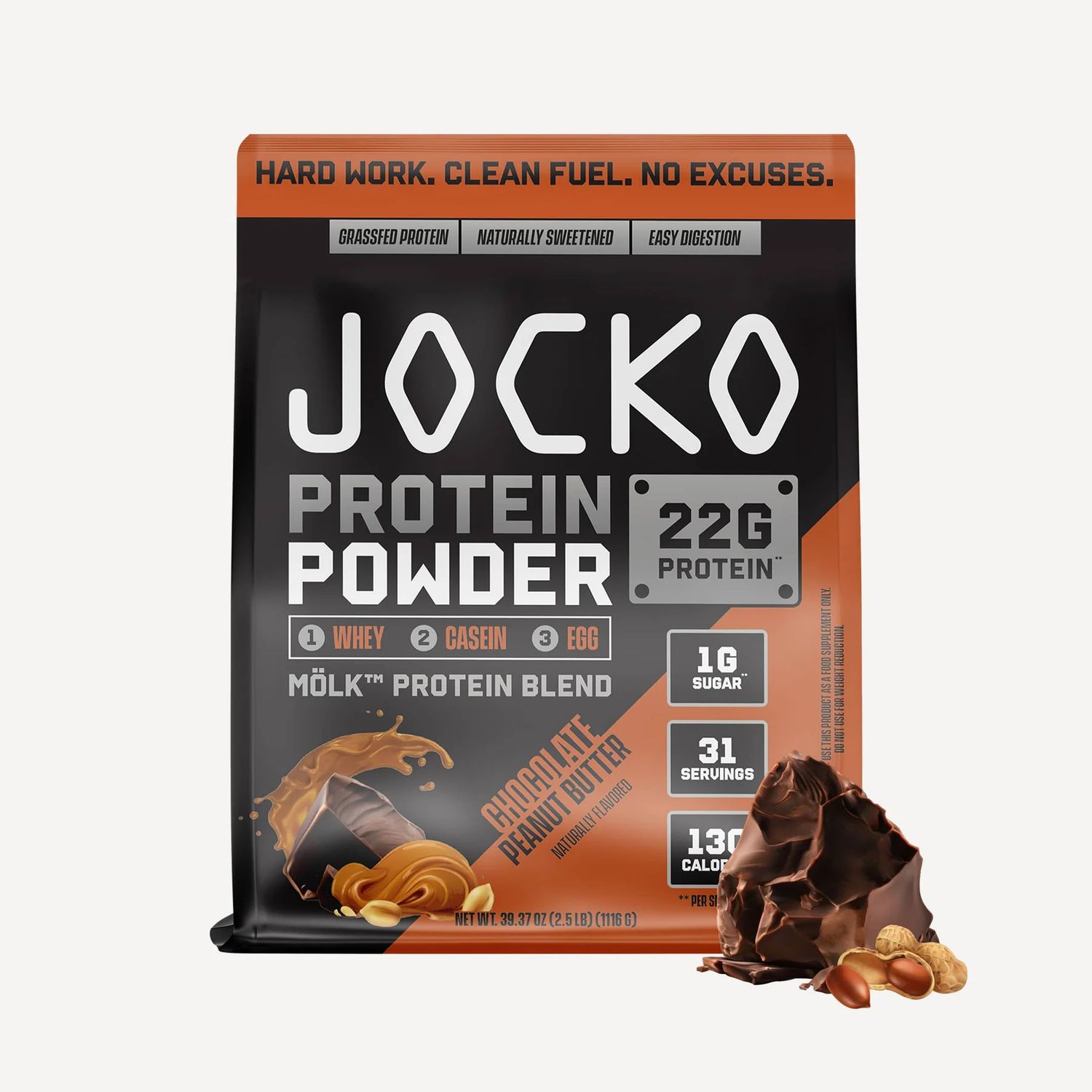 Jocko Fuel Mölk Protein Powder - chocolate peanut butter