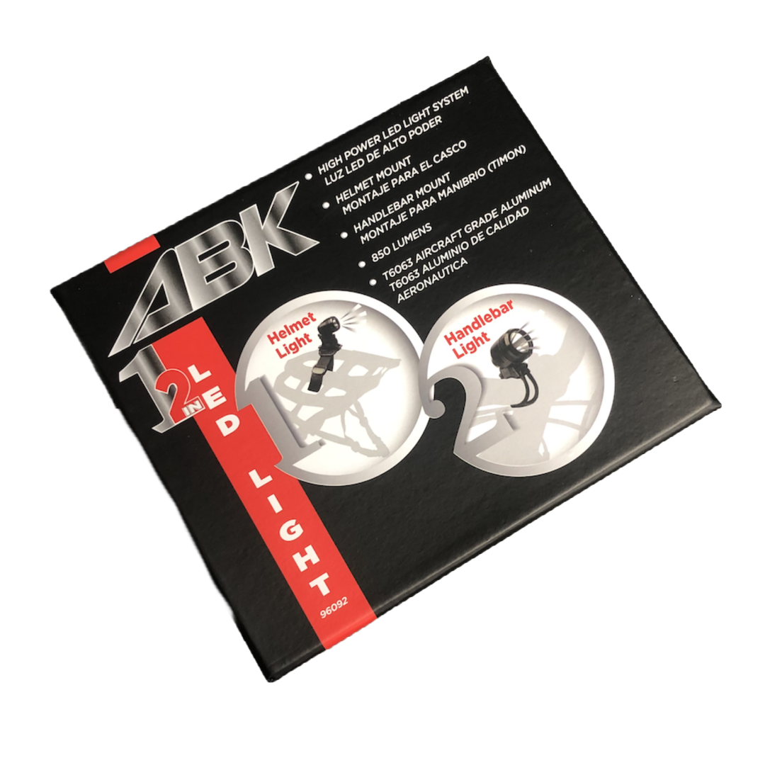 ABK 2 in 1 LED Front Light (Handlebar or Helmet Mount)
