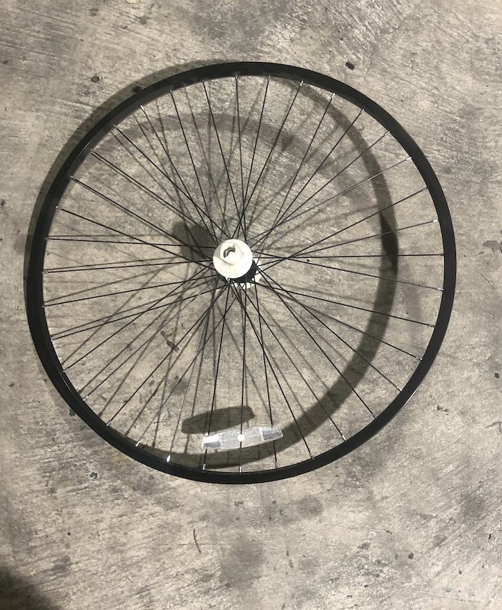 27&quot; Front Bicycle Wheel / Aluminum (Black)