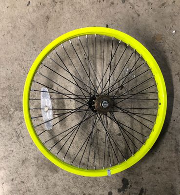 16&quot; Rear Bicycle Wheel (Yellow)