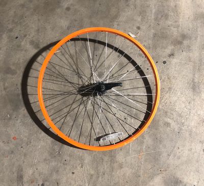 26&quot; Rear Bicycle Wheel / Aluminum / Coaster Brake (Orange)