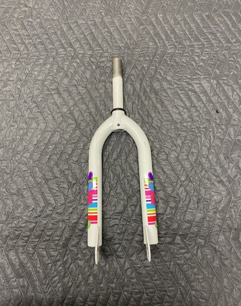20&quot; Threaded Bicycle Fork 1&quot; x 5 3/16&quot; Steer Tube (White and Rainbow)