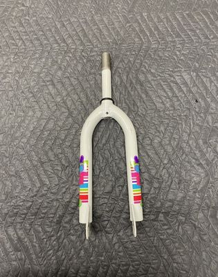 20&quot; Threaded Bicycle Fork 1&quot; x 5 3/16&quot; Steer Tube (White and Rainbow)