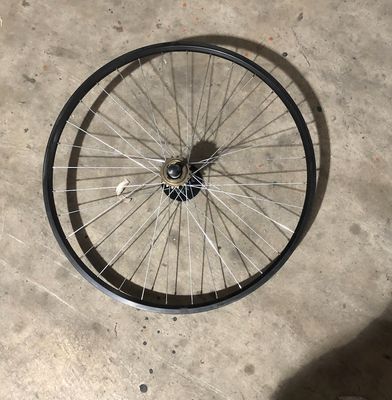 27&quot; Rear Bicycle Wheel / Aluminum / Flip Flop Hub / Skinny (Black)