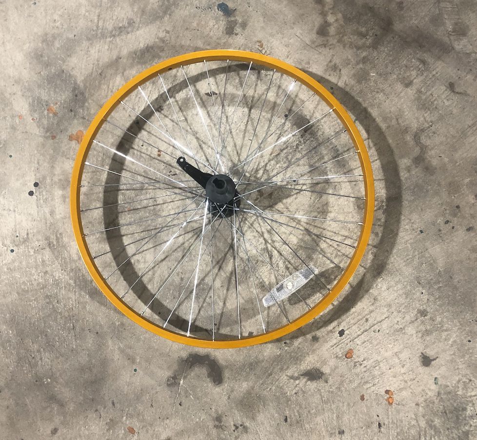 26&quot; Rear Bicycle Wheel / Aluminum / Coaster Brake (Light Orange)