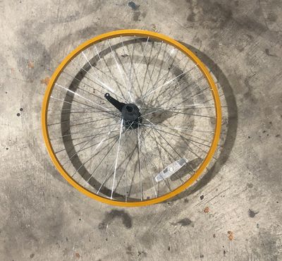 26&quot; Rear Bicycle Wheel / Aluminum / Coaster Brake (Light Orange)