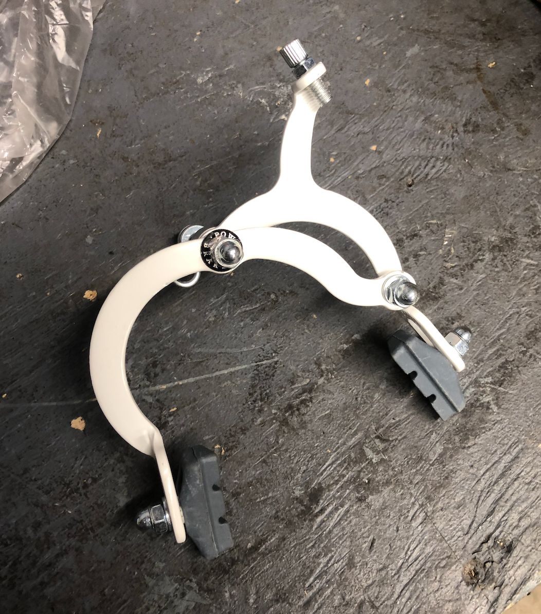 Rear C-Brakes Caliper and Pads for 26” Bicycle (White)