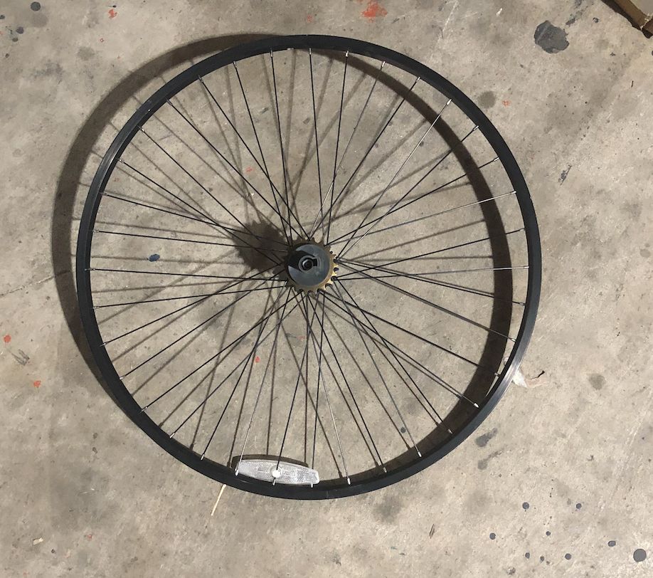 27&quot; Rear Bicycle Wheel / Aluminum / Flip Flop Hub (Black)