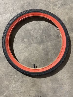 Bulk 18 X 1.95 Bicycle Tire &amp; Tube (Black/Red) X