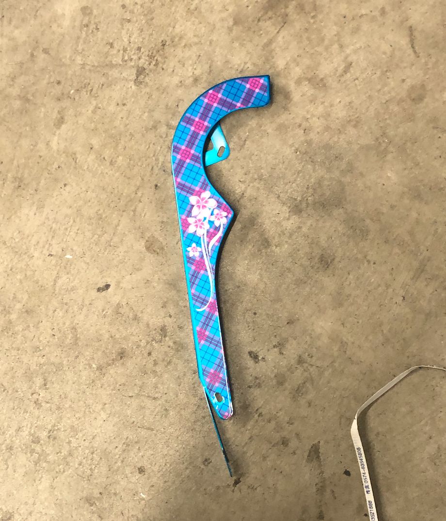 Bicycle Chain Guard for Kid's Bike (Blue and Pink Argyle)