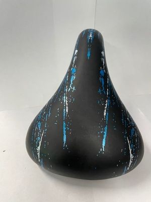 Children&#39;s Bike Seat (Black w/ Blue and White Splatter)