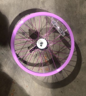 18&quot; Rear Bicycle Wheel / Steel / Coaster Brake (Purple)