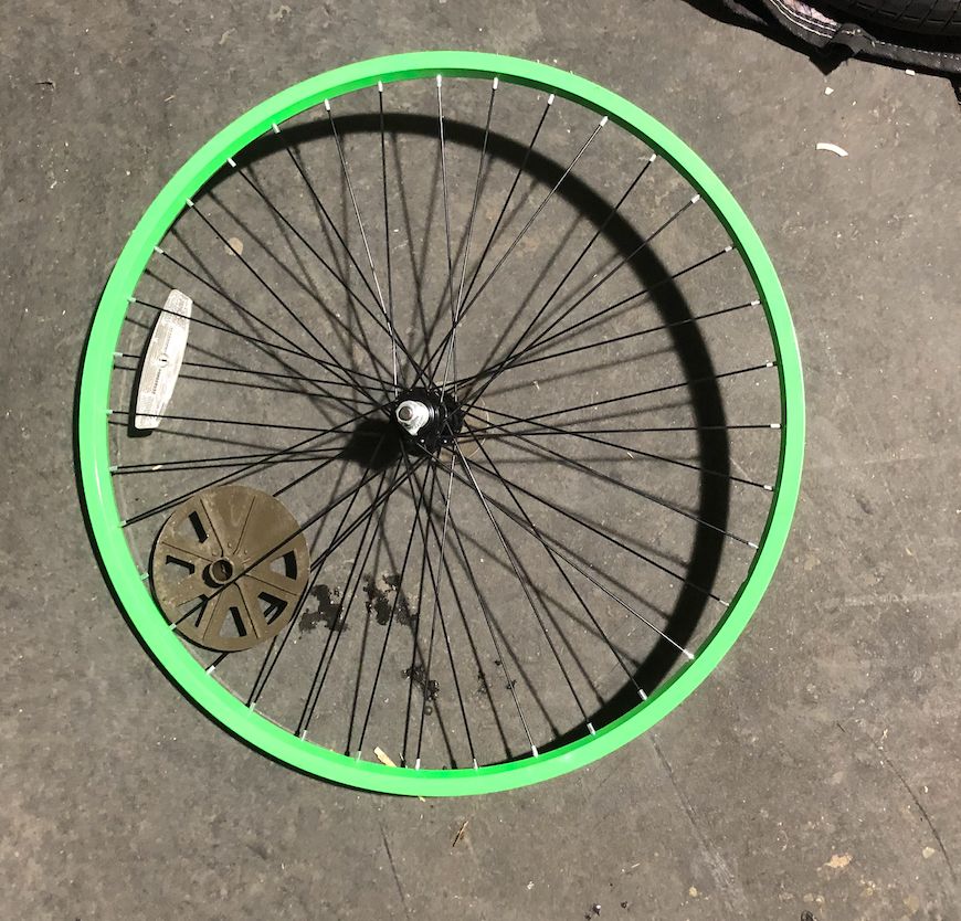 26&quot; Bicycle Wheel / Front / Aluminum (Lime Green)