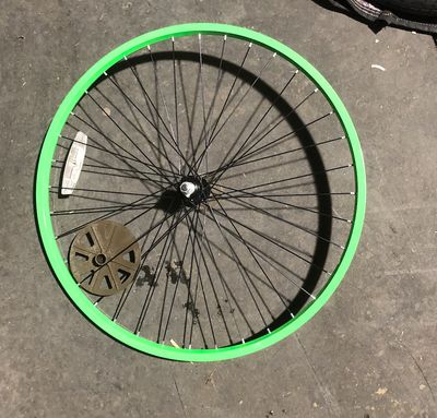 26&quot; Bicycle Wheel / Front / Aluminum (Lime Green)