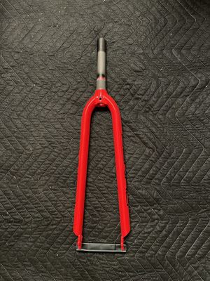 Denali 700C Threaded Hybrid Bicycle Fork (Orange) 1&quot; x 5 3/4” Steer Tube