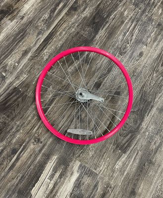 20" Rear Bicycle Wheel / Aluminum (Pink)
