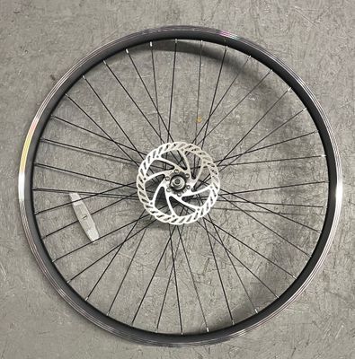 700C Front Bicycle Wheel / Aluminum /Disc Brake (Black/Silver)