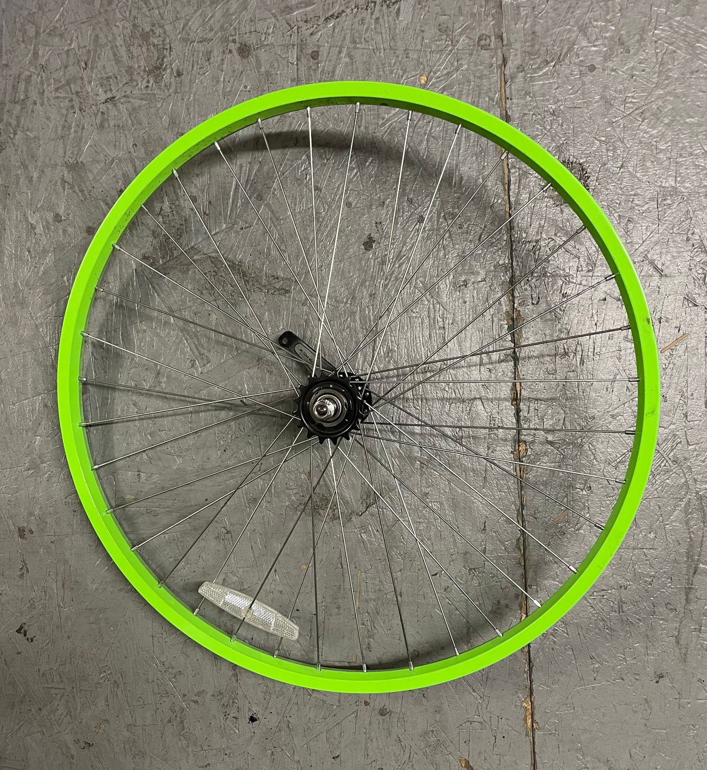 26" Rear Bicycle Wheel / Coaster Brake / Aluminum (Green)