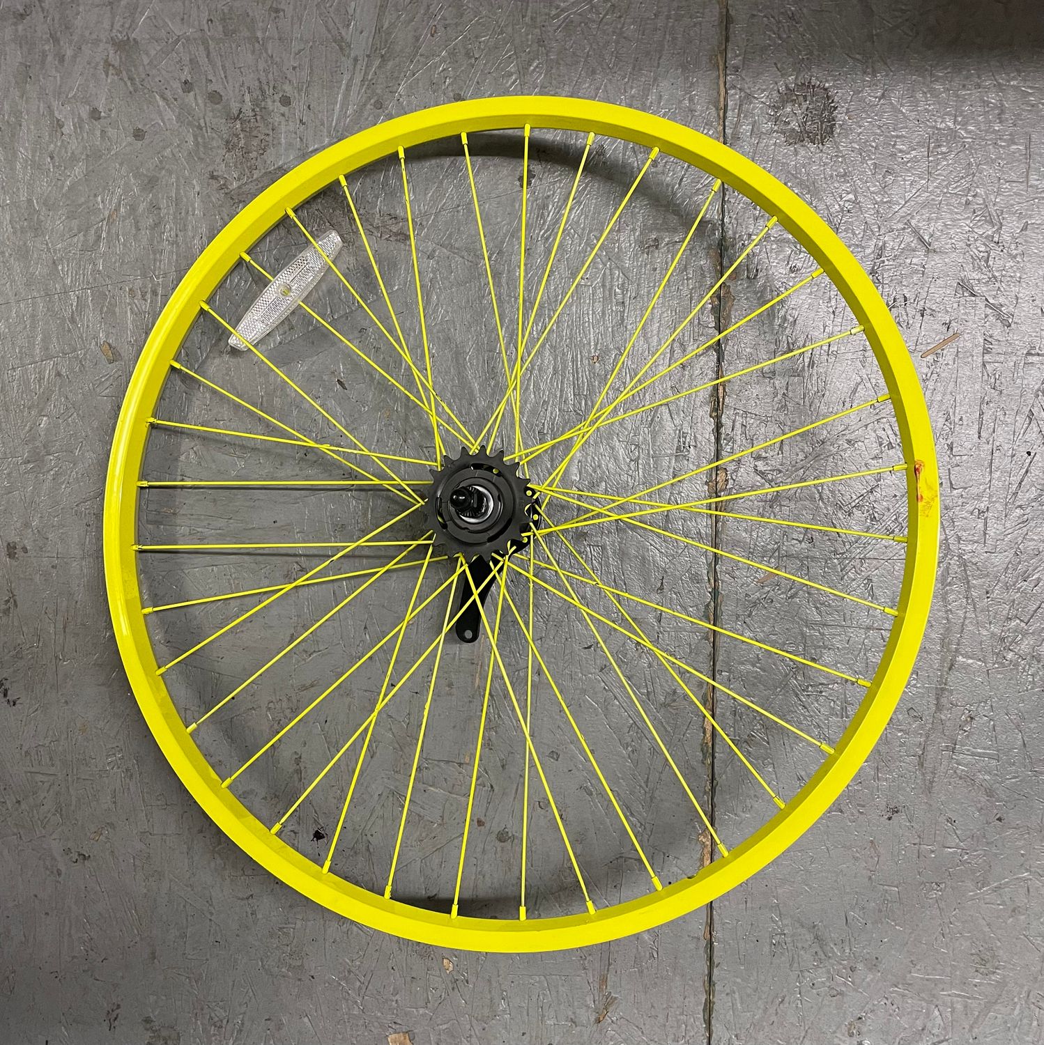 26" Rear Bicycle Wheel / Coaster Brake / Aluminum (Yellow)
