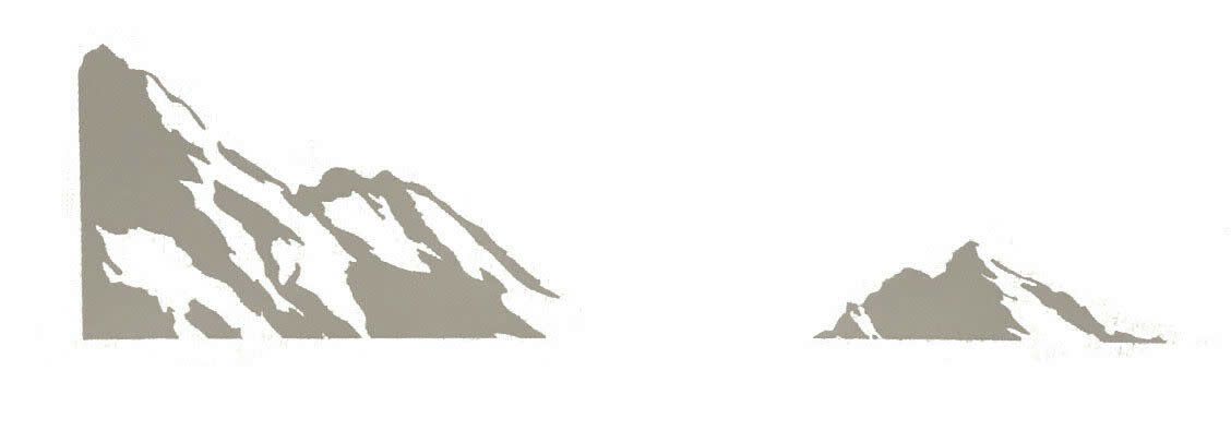 Silver Grey Mountains Right Corner Exterior Decal #38 Cherokee - Side LWR MTN Die Cut #1-RH