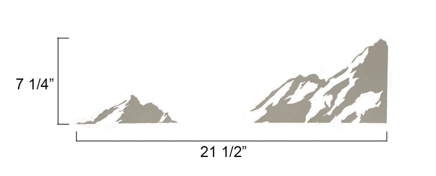 Silver Grey Mountains Left Corner Exterior Decal #39 Cherokee - Side LWR MTN Die Cut #1-LH