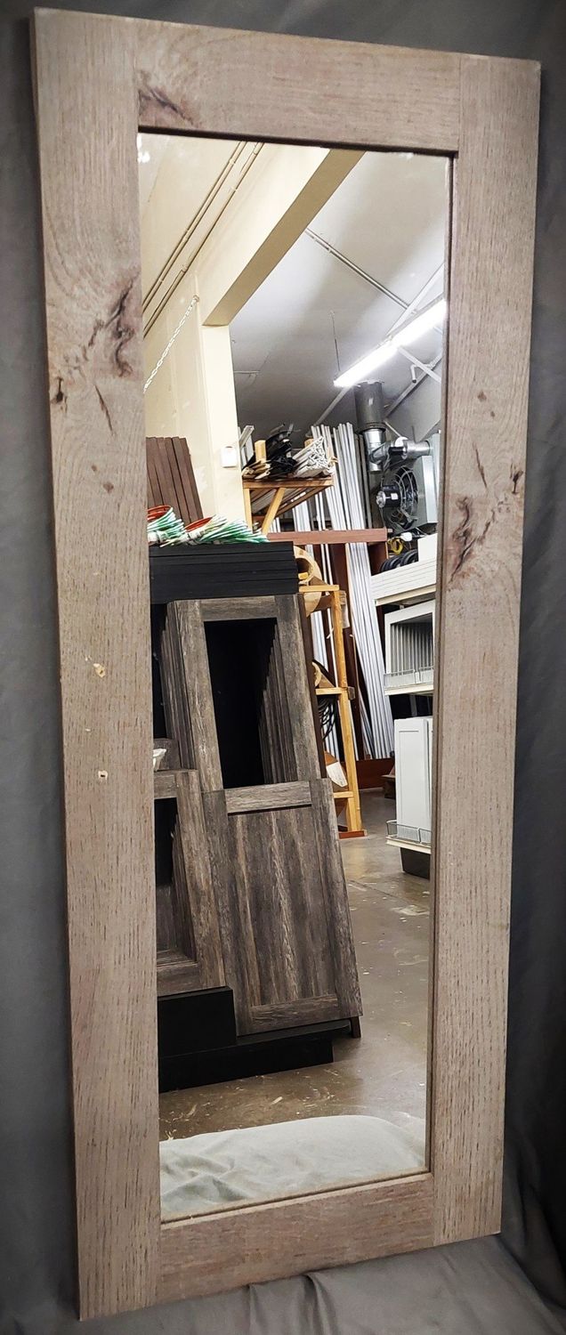 14&quot; x 36&quot; - RV Cabinet Door - Gray  with Mirror
