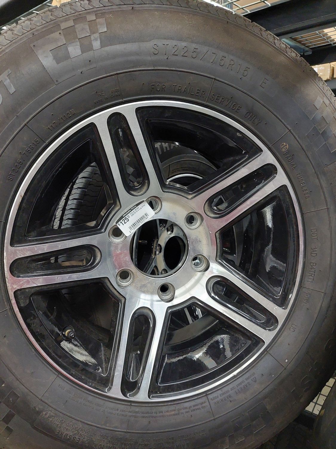 Tire w/ Wheel 225/75/15 6 Lug Alloy