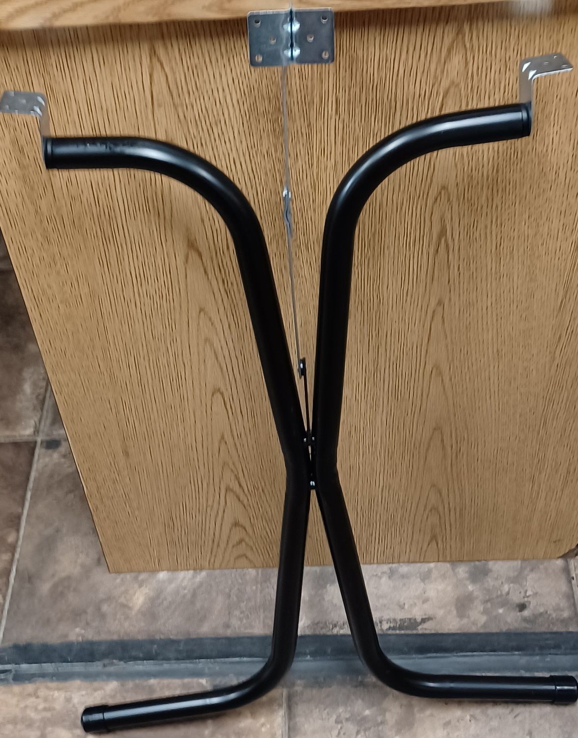 RV Dinette Folding Table Leg Black