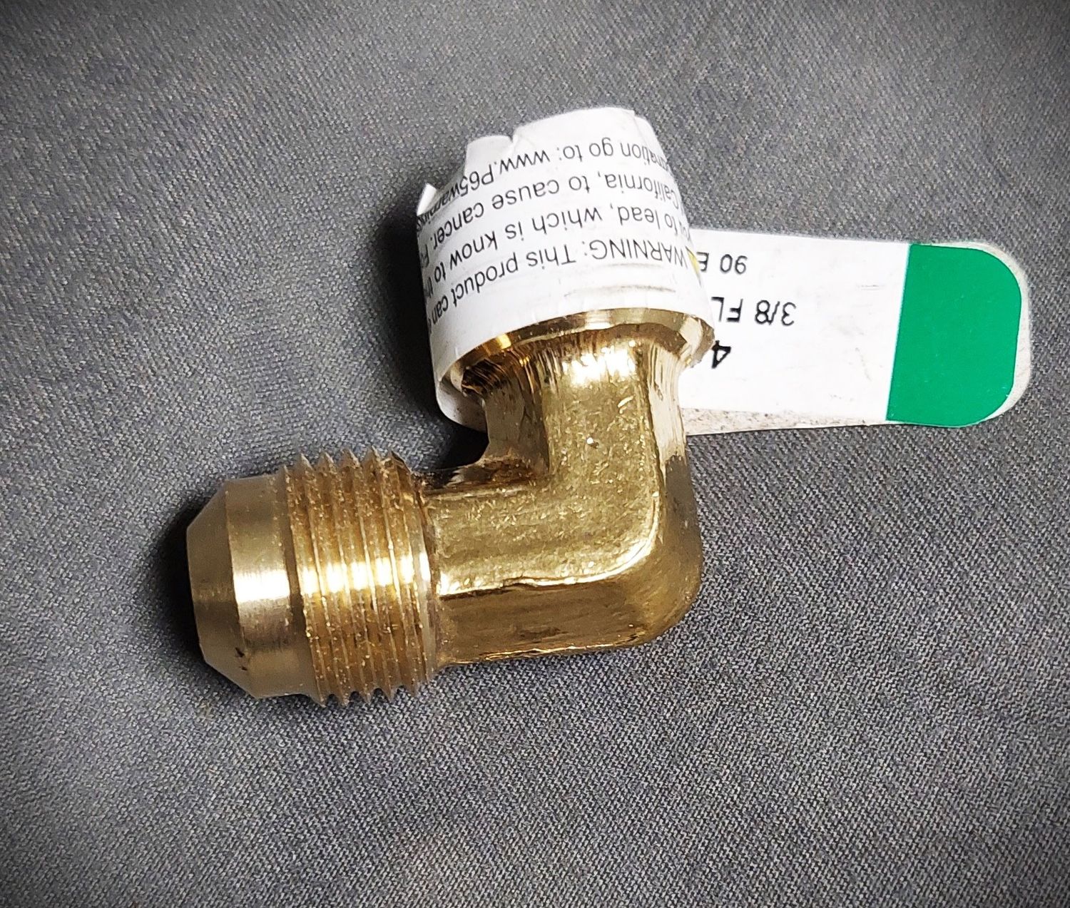 Brass Fitting 90 degree 3/8 FL x 3/8 MIP