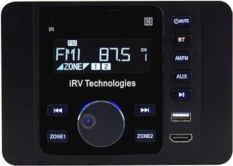 iRV36  2 Zone Radio *S6 W/ Bluetooth w/o remote