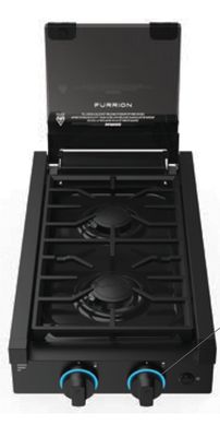 Furrion 12&quot; 2 burner cooktop/ bi-fold glass top
