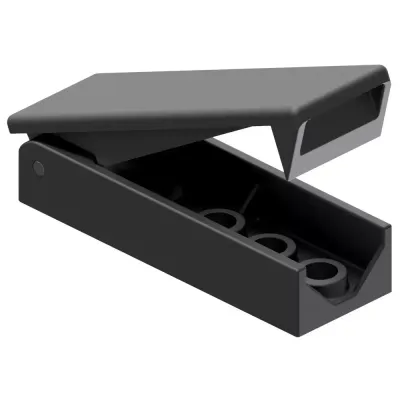 Spring Loaded RV Baggage Door Catch  2PK - Black