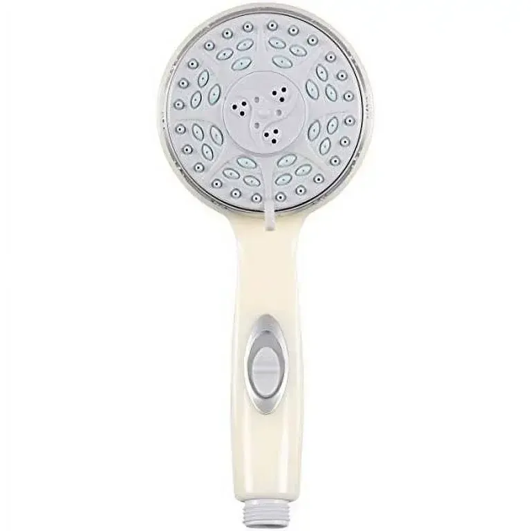 Camco - Shower Head - Hand Held - 4 Spray Settings - On/Off - White