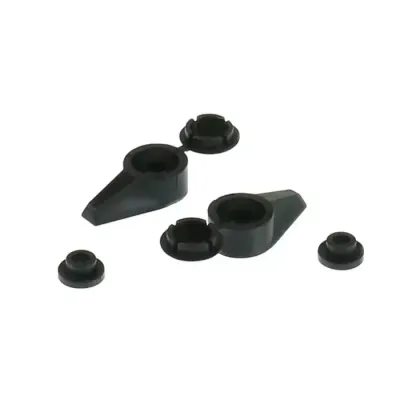 RV Designer - Shower Door Catch - Black - Plastic - Set of 2