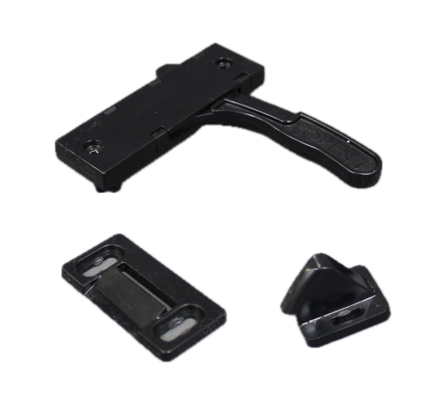 JR Products Screen Door Latch -  Universal Bi-Directional  - Black