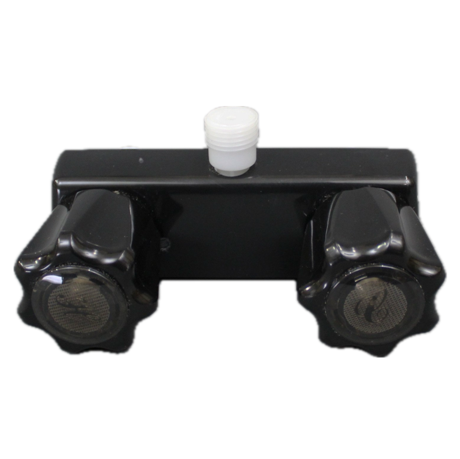 Shower Diverter Faucet - Black with Black Knobs